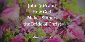 John 3:16 and how God makes sinners the bride of Christ