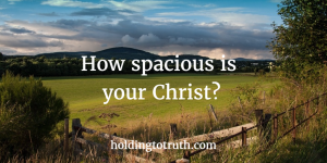 How spacious is your Christ?