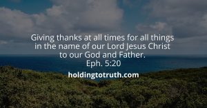 Make thanksgiving a part of your daily life